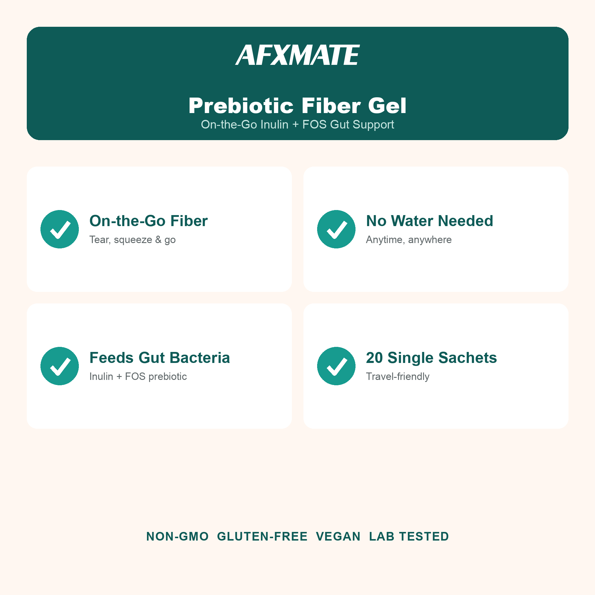 AFXMATE Prebiotic Fiber Gel benefits