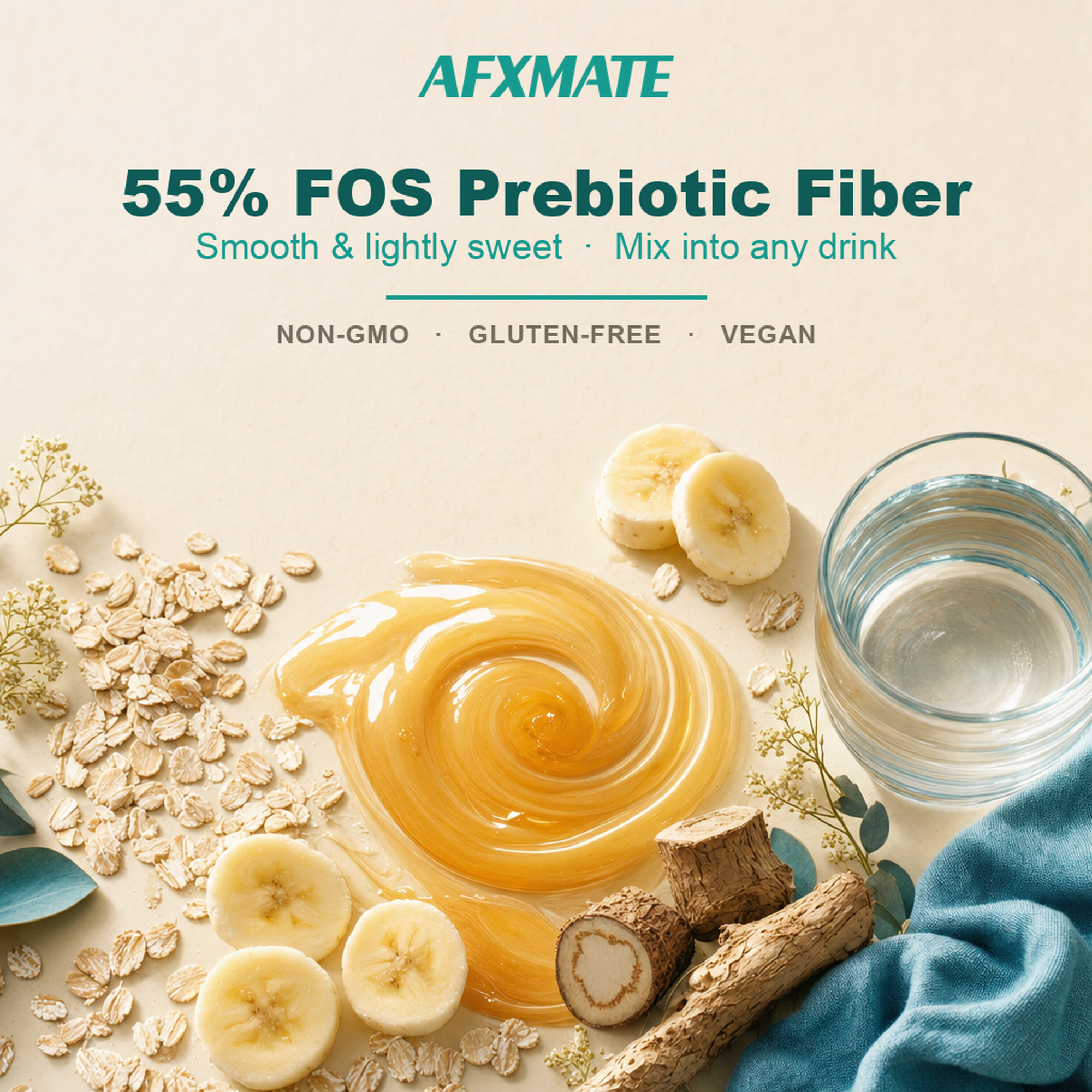 AFXMATE Prebiotic Fiber Syrup ingredients scene