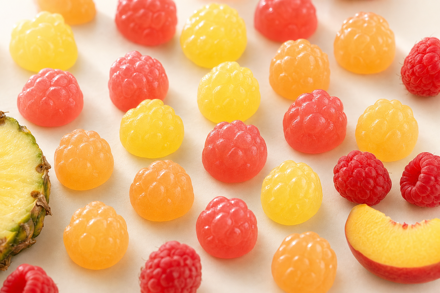 AFXMATE Magnesium gummies close up matching product shape