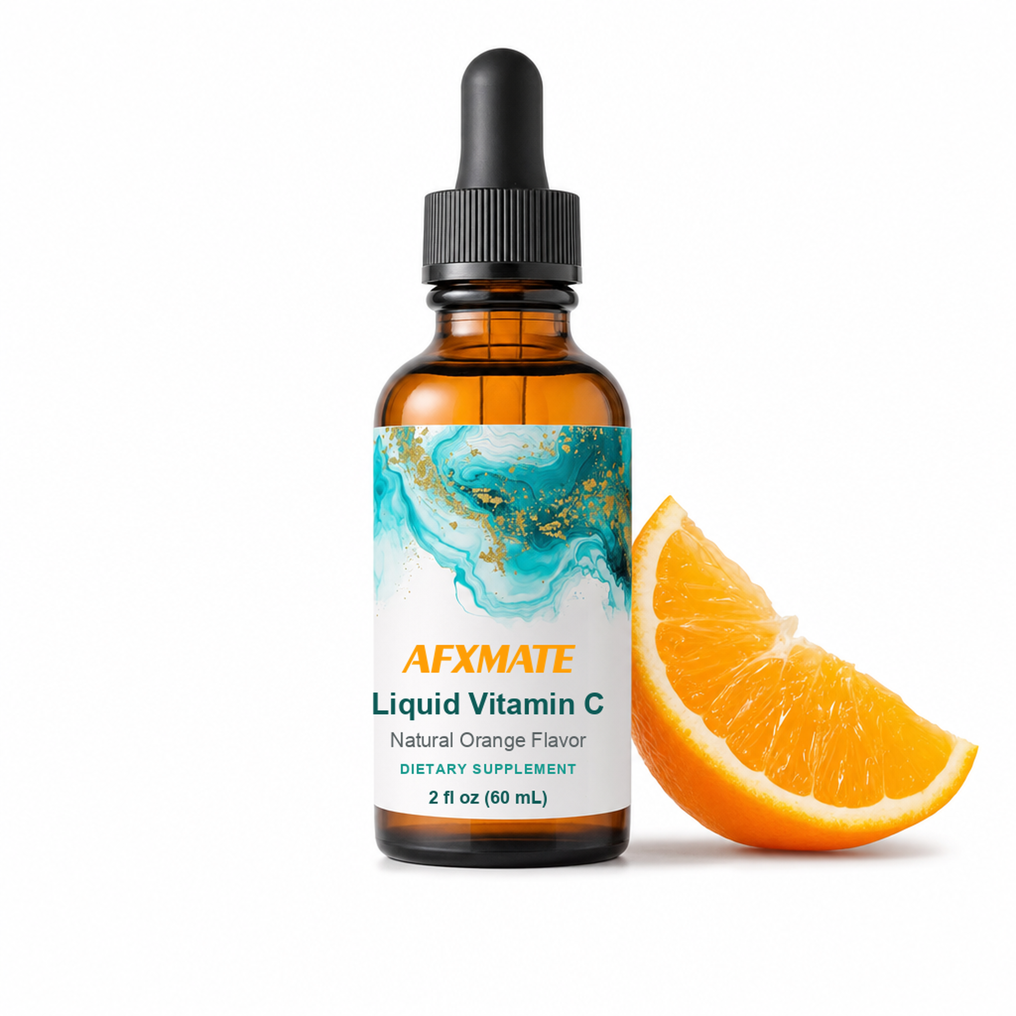 AFXMATE Liquid Vitamin C dropper bottle natural orange