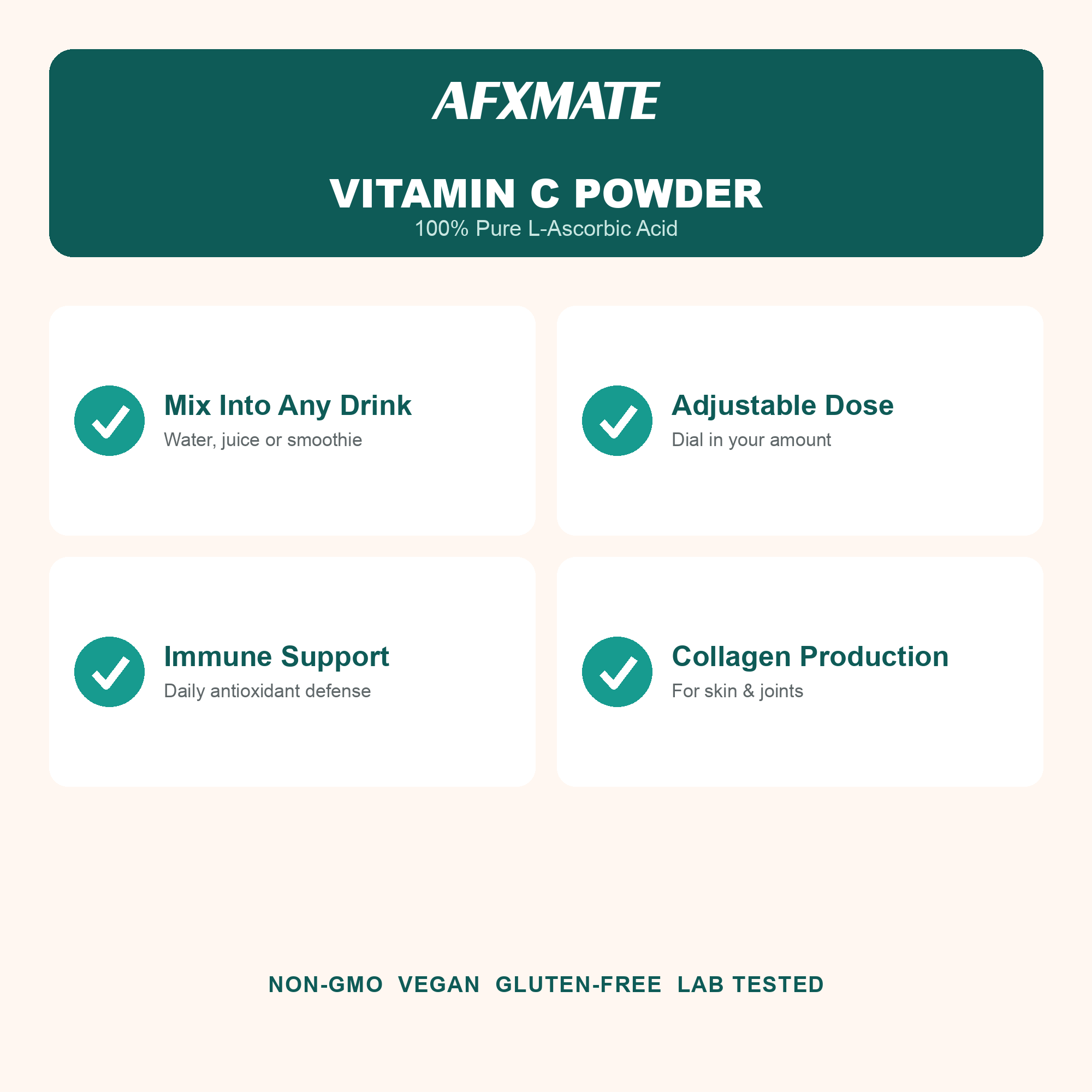 AFXMATE Vitamin C Powder benefits