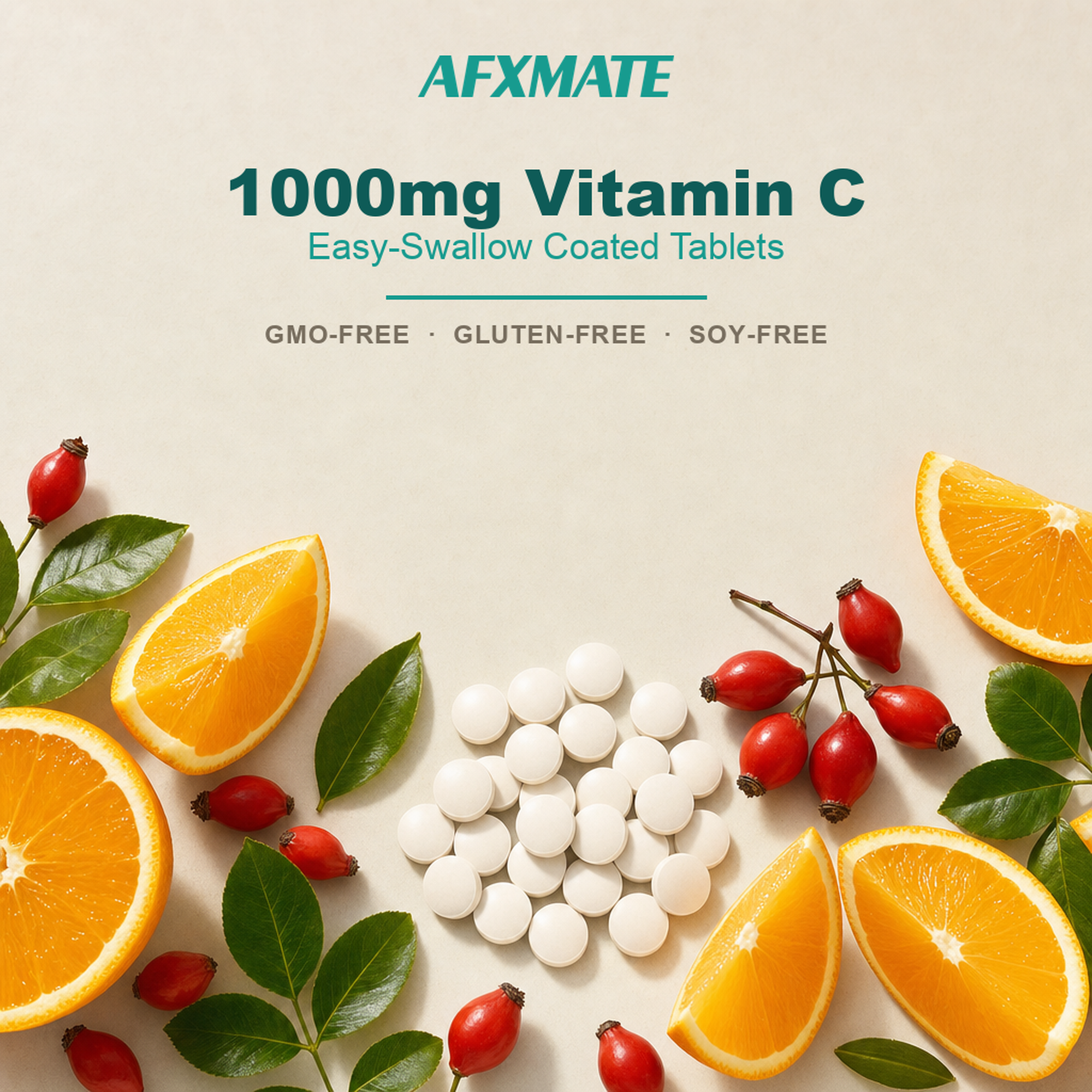 AFXMATE Vitamin C tablets with citrus