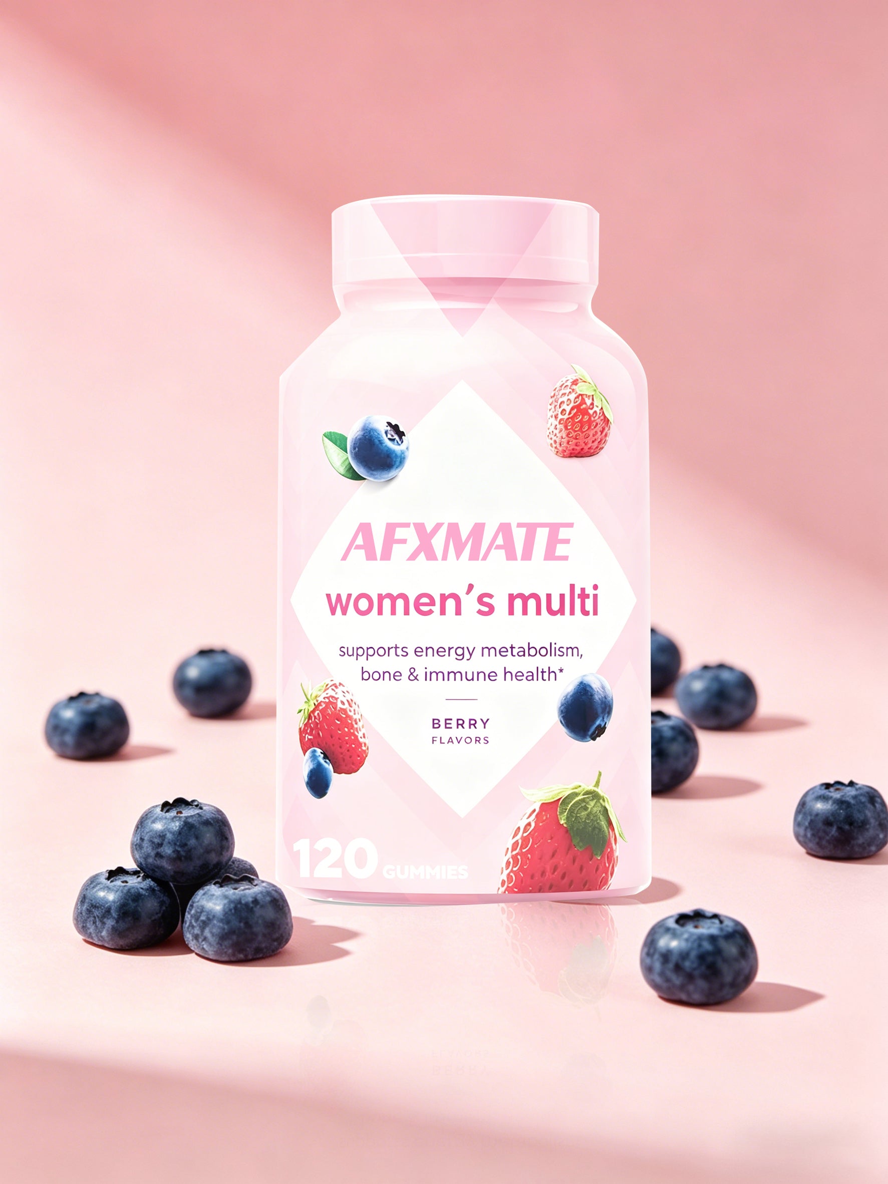AFXMATE Adult Gummy Vitamins for Women, 120 Count - Berry Flavors
